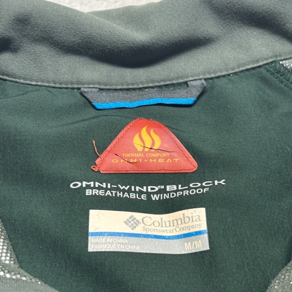 COLUMBIA Jacket OMNI-WIND Block‎ OMNI-HEAT Mens M Breathable Windproof Green - Picture 2 of 8